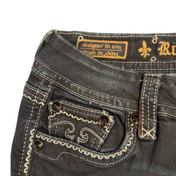 Rock Revival Women's Jacklyn Jeans Dark Blue Denim Size 30 - Picture 6 of 12